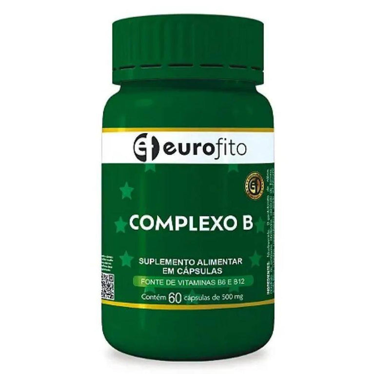 Eurofito Complexo B 500mg - 60 Cápsulas A2F - Drogaria Poupa Centro