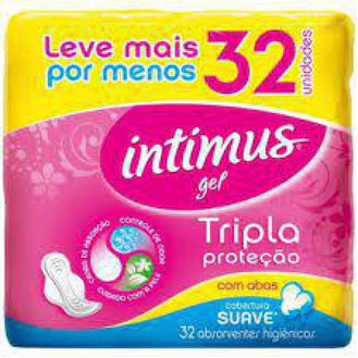Absorvente Intimus Tripla Protecao com abas suave 32 Unidades - Drogaria Poupa Centro