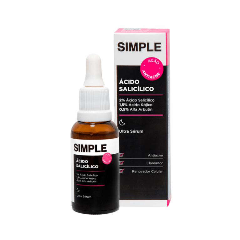 Ultra Sérum Facial Simple Organic Ácido Salicílico 30ml