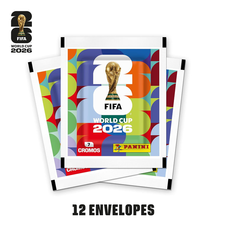 Kit 12 Pacotes de Figurinha da Copa do Mundo 2026 - 84 Cromos