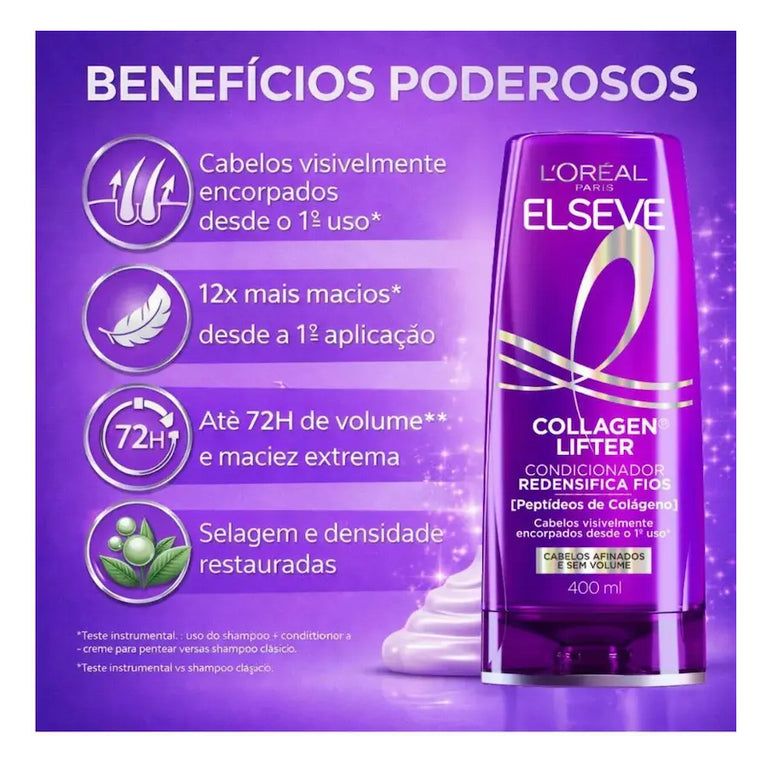 Condicionador Redensifica Fios Elseve Collagen Lifter 400Ml