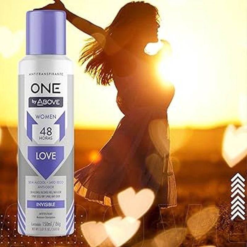 Desodorante Antitranspirante Aerosol Above One Love Feminino 48h 150ml - Drogaria Poupa Centro