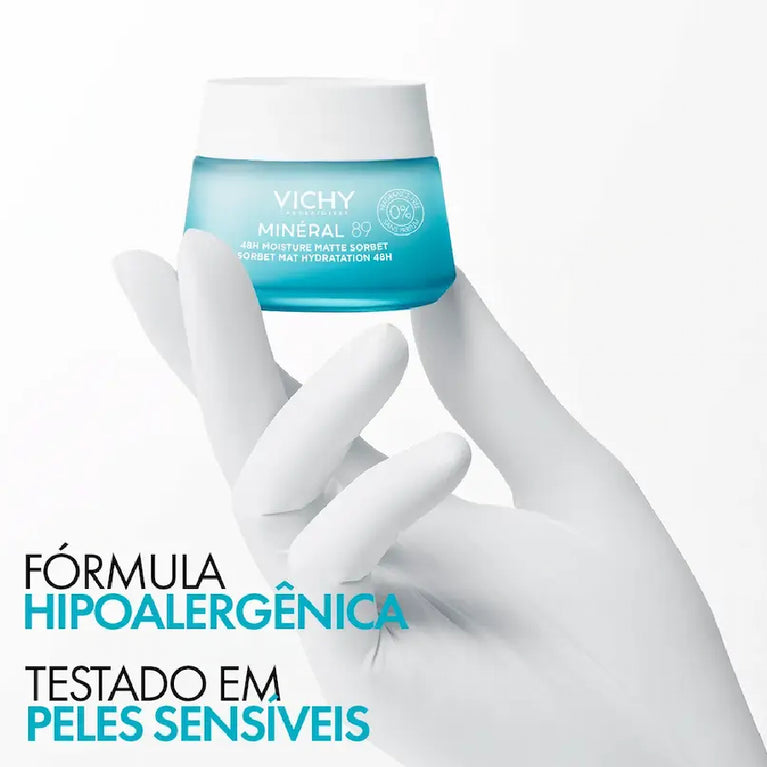 Gel Hidratante Facial Vichy Minéral 89 Sobert Matte 48h 50ml