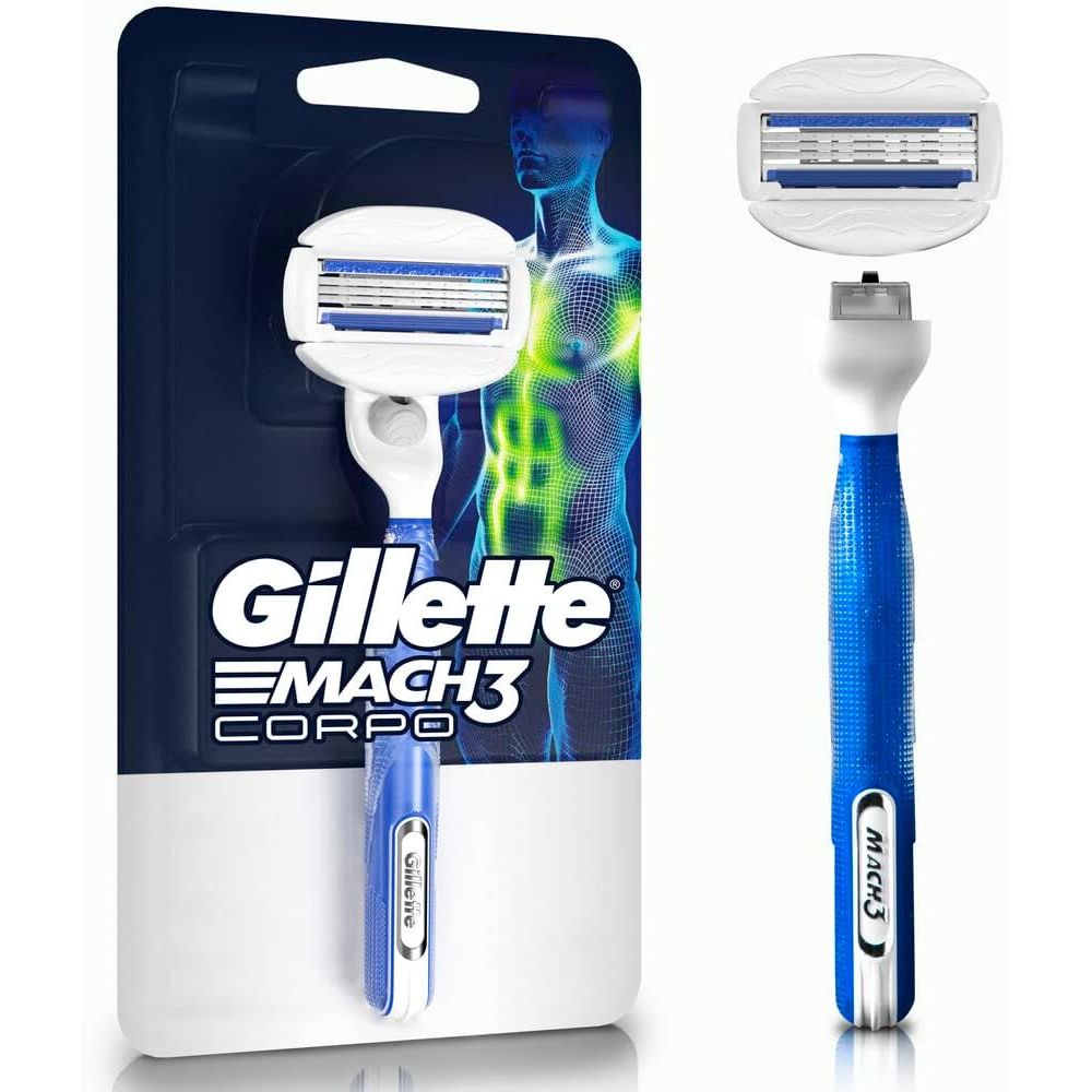 Gillette Mach3 Corpo Aparelho de Depilação Corporal com Barras Umectantes 1 Ud