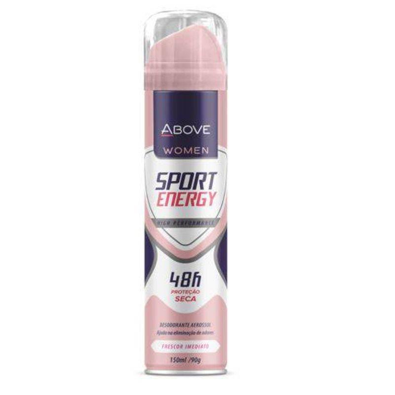 Desodorante Antitranspirante Aerosol Above Women Sport Energy 48h 150ml - Drogaria Poupa Centro
