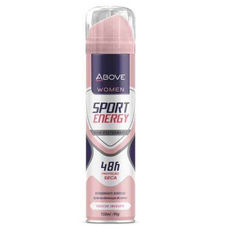 Desodorante Antitranspirante Aerosol Above Women Sport Energy 48h 150ml - Drogaria Poupa Centro