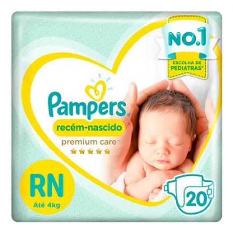 Fralda Pampers Premium Care 20 Unidades Rn - Drogaria Poupa Centro