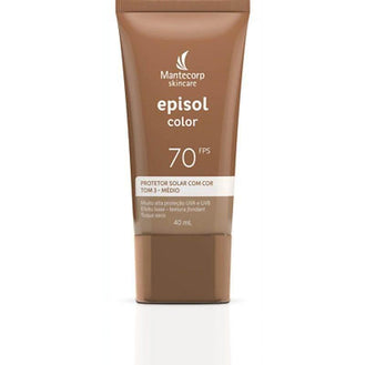 Protetor Solar Facial Episol Color FPS70 Tom 3 Medio 40Ml - Drogaria Poupa Centro