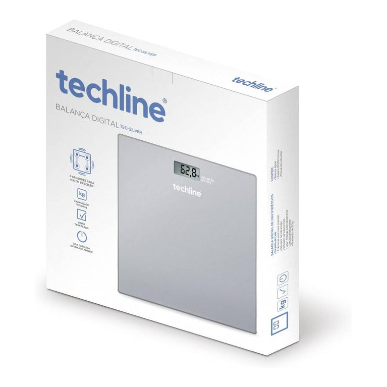 Balança Digital Tec-Silver Techline, Cinza
