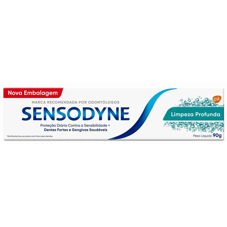 Creme Dental Sensodyne Limpeza Profunda - 90G - Drogaria Poupa Centro