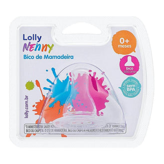 Bico Mamadeira Silicone Redonda Lolly Nenny - Drogaria Poupa Centro