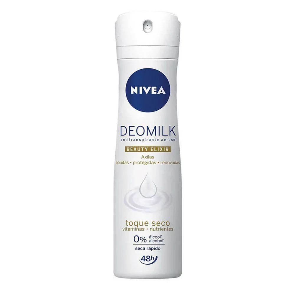 Desodorante Nivea Deomilk Beauty Elixir toque seco,150mL - Drogaria Poupa Centro
