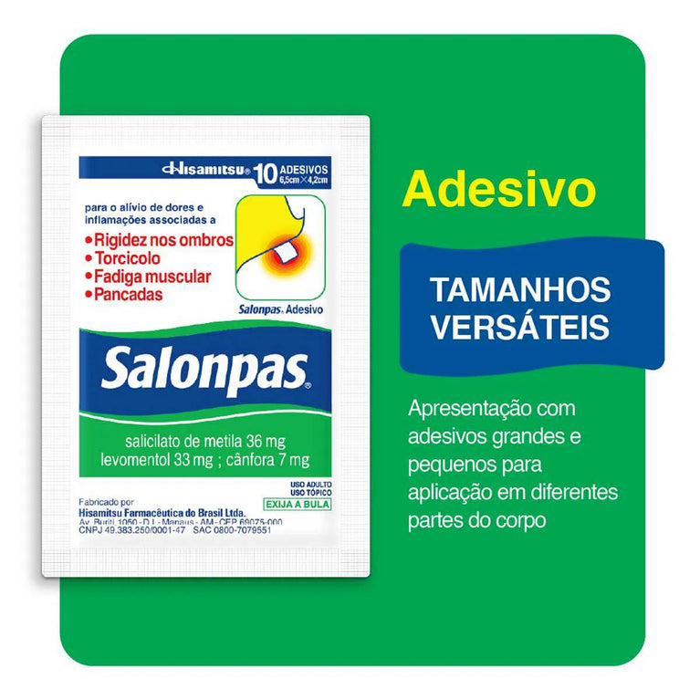 Adesivo Salonpas Pequeno 10 unidades