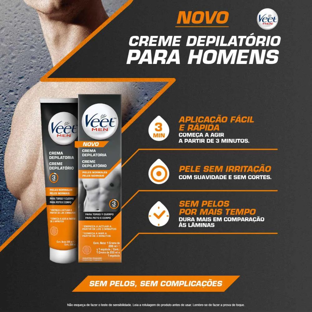 Creme Veet Depil Masculino 200Ml