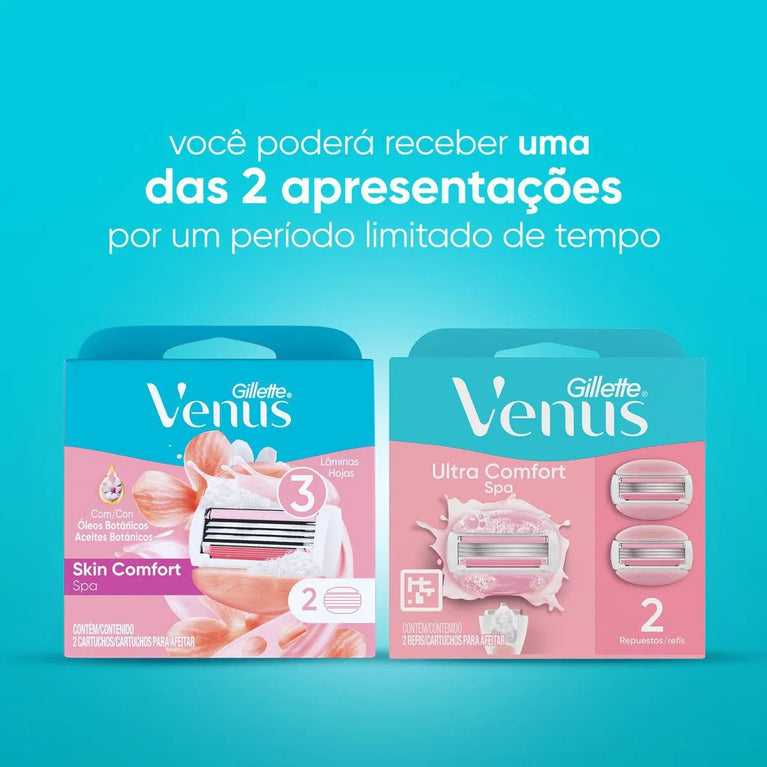 Carga para Aparelho de Depilar Gillette Venus SPA com 2 unidades