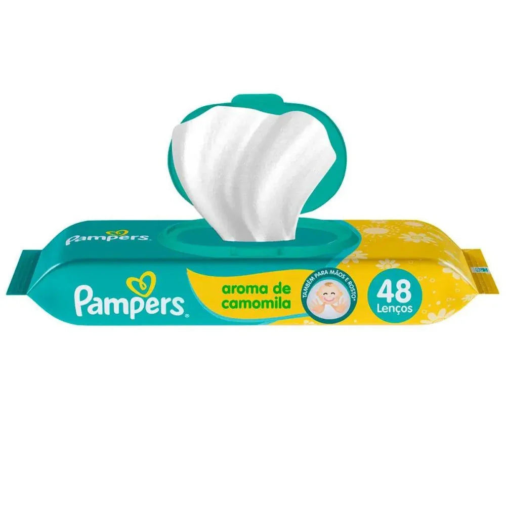 Lenço Umedecido Pampers Camomila 48 Unidades - P&G