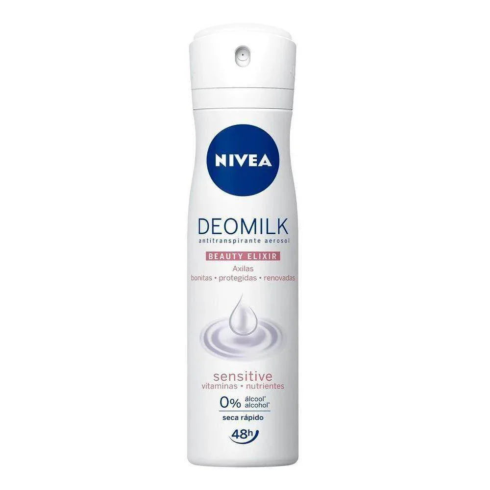 Desodorante Nivea Aerosol Feminino Deomilk Sensitive 150ml - Drogaria Poupa Centro