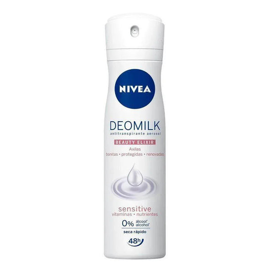 Desodorante Nivea Aerosol Feminino Deomilk Sensitive 150ml - Drogaria Poupa Centro