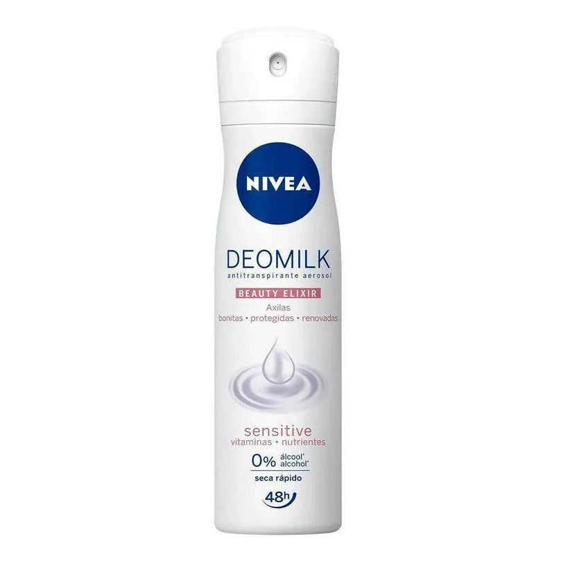 Desodorante Nivea Aerosol Feminino Deomilk Sensitive 150ml - Drogaria Poupa Centro