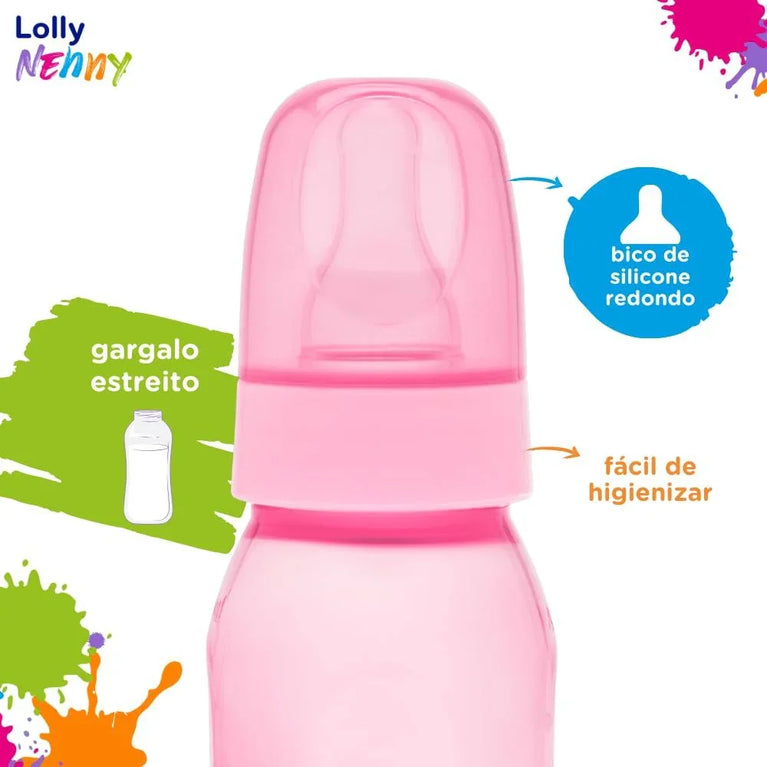 Mamadeira Clean 120ml Rosa - Lolly