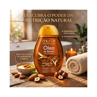 Sabonete Líquido Muriel Óleo de Banho Amêndoa e Avelã 230ml