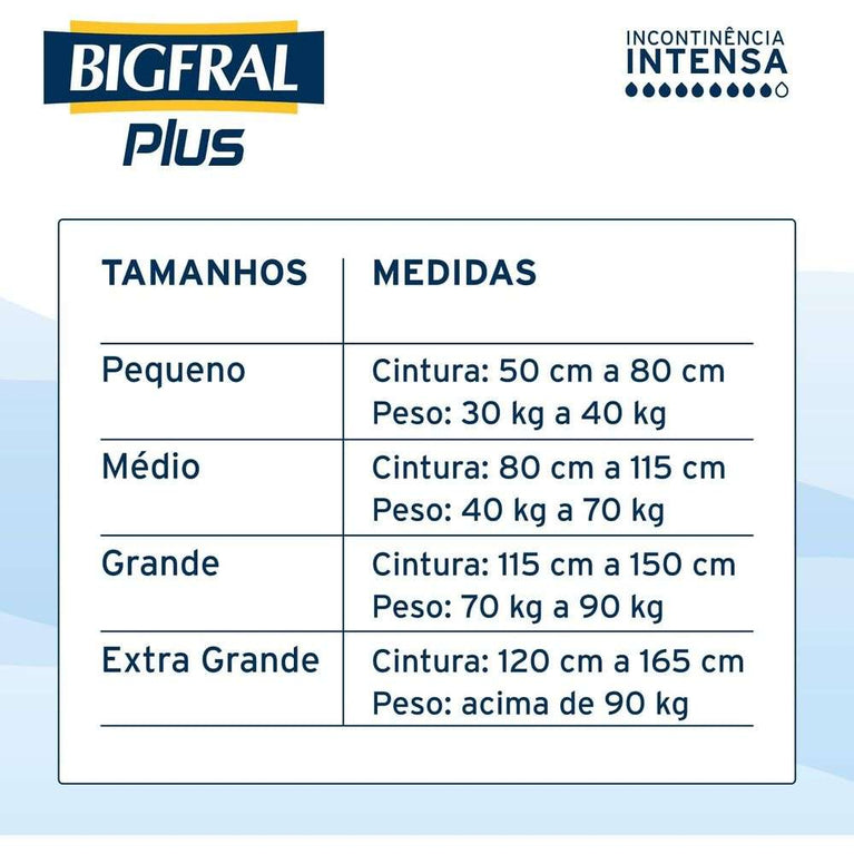 Fralda Bigfral Plus Econômica G 18 Unidades