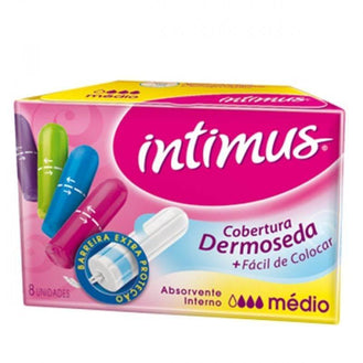 Absorvente Interno Intimus medio com 8 unidades - Drogaria Poupa Centro