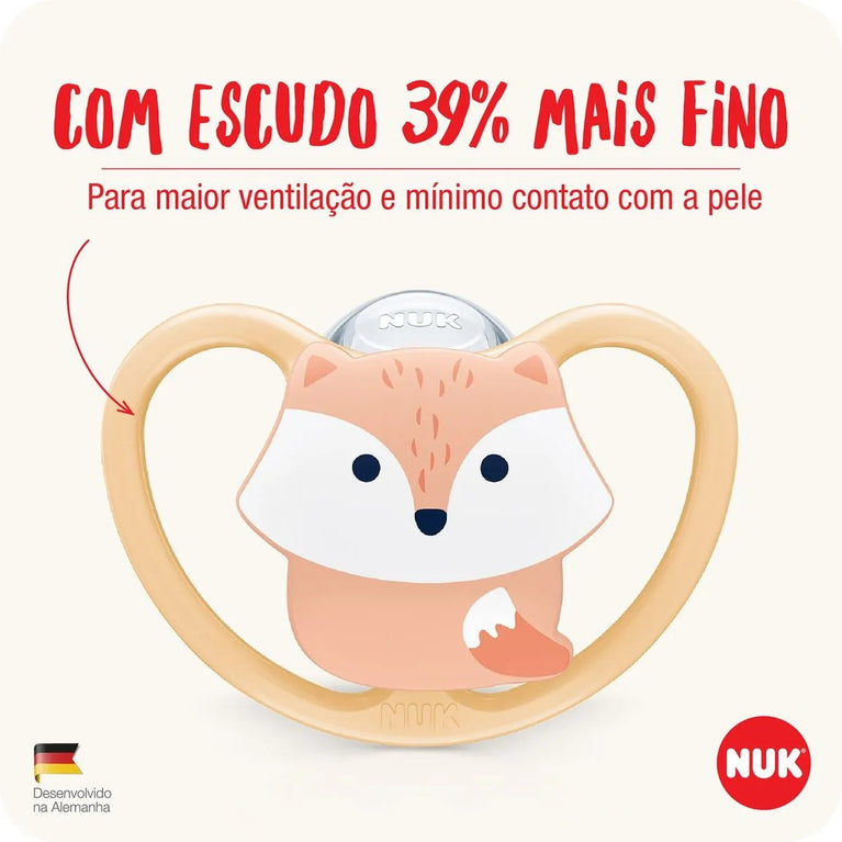 Chupeta Nuk Space 0 a 6 Meses Rosa
