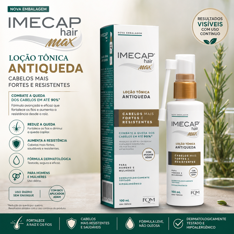 Loção Tônica Antiqueda Imecap Hair Max 100ml
