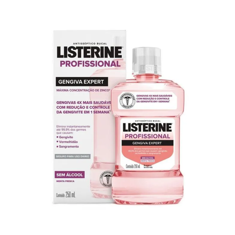 Antisséptico Bucal Listerine Profissional Genviva Exp 250ml VALIDADE 10/2026