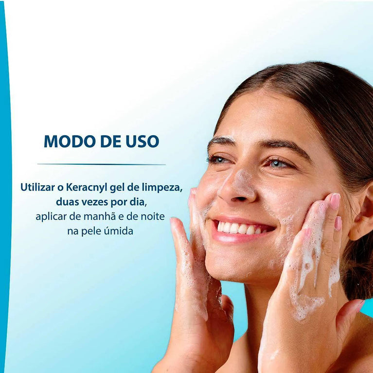 Gel de Limpeza Antiacne Keracnyl para Peles Oleosas a Acneicas 60g