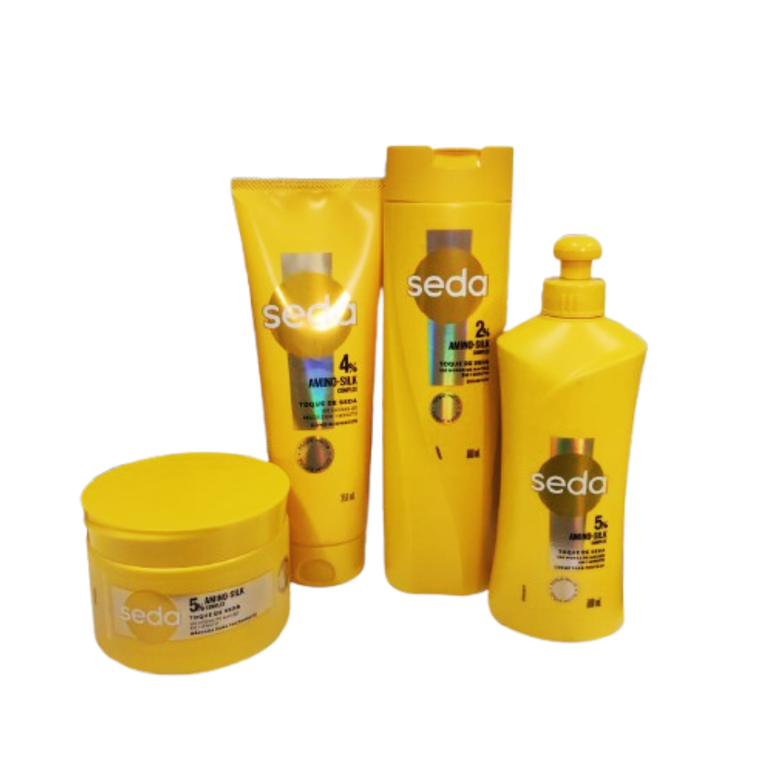 Kit Seda Toque De Seda Shampoo Condicionador Máscara Creme