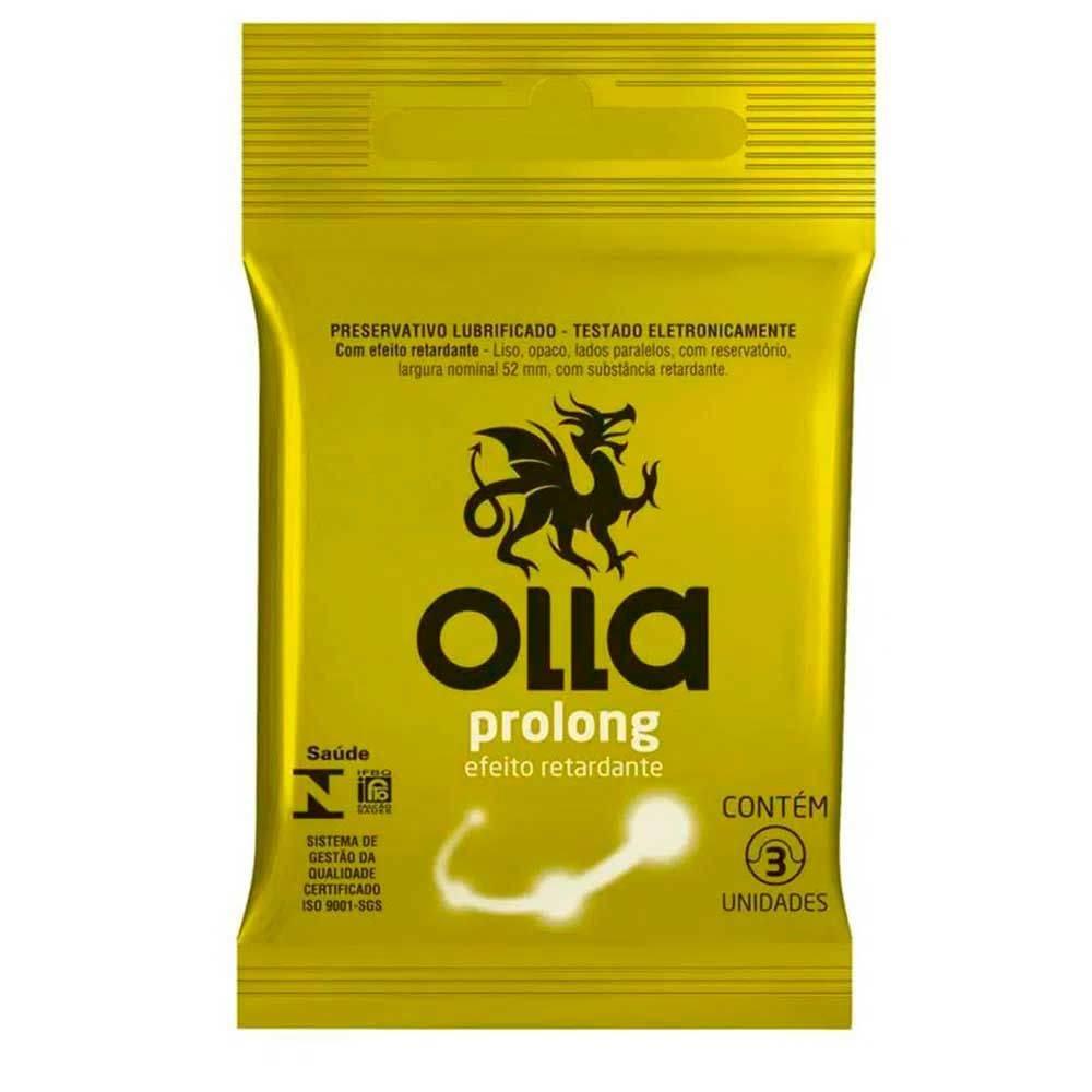 Preservativo Olla Prolong Com 3 Unidades - Drogaria Poupa Centro