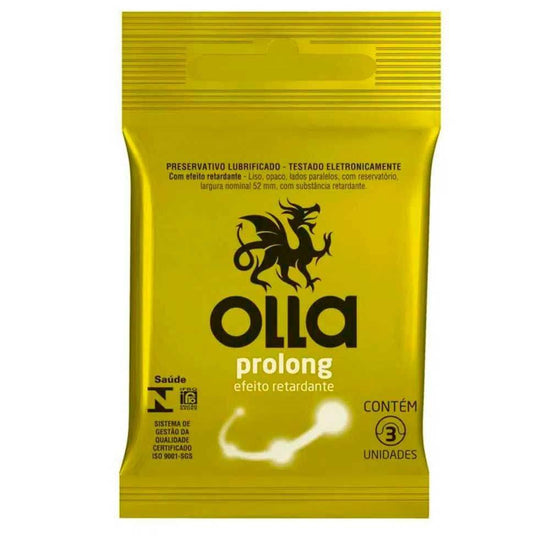 Preservativo Olla Prolong Com 3 Unidades - Drogaria Poupa Centro