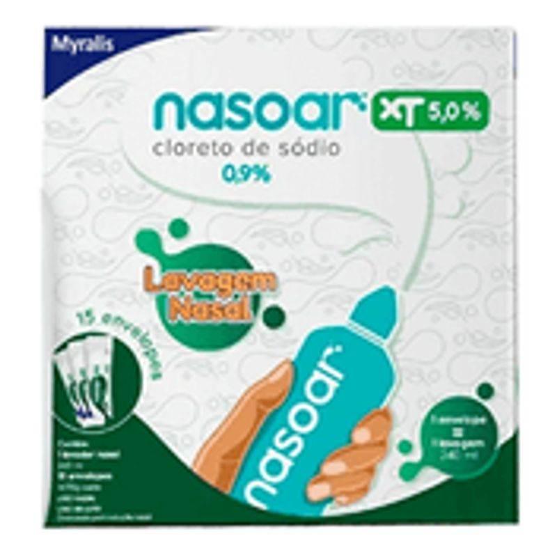 Nasoar 0,9% 240Ml+15Envelopes - Drogaria Poupa Centro