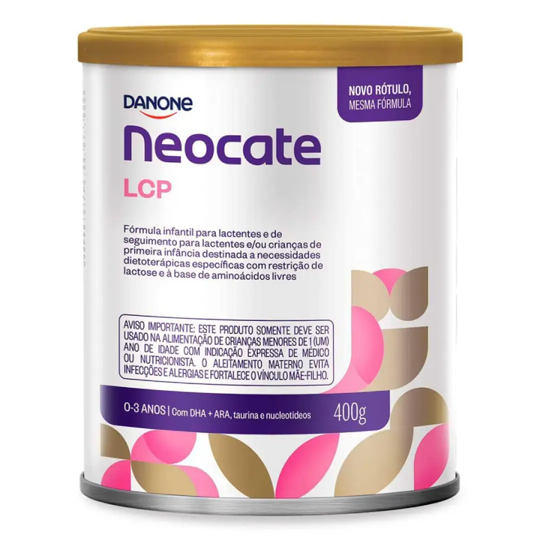 Fórmula Infantil Em Pó Danone Neocate Lcp 400g De 0 A 3 Anos