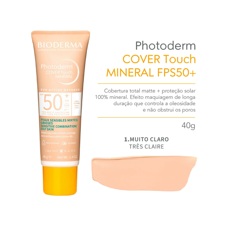 Protetor Solar Photoderm Cover Touch FPS50+ Cor Muito Claro 40g