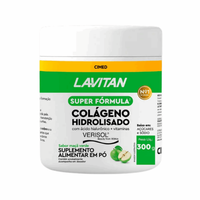 Lavitan Colágeno Hidrolisado Pó 300g Sabor Maçã Verde