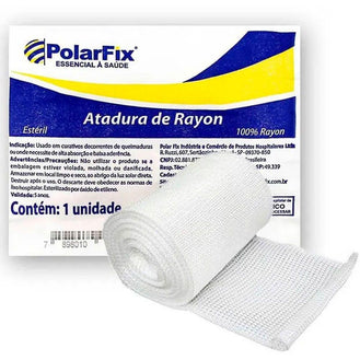 Atadura da Rayon 7,5cm X 5,0m Estéril PolarFix - Drogaria Poupa Centro