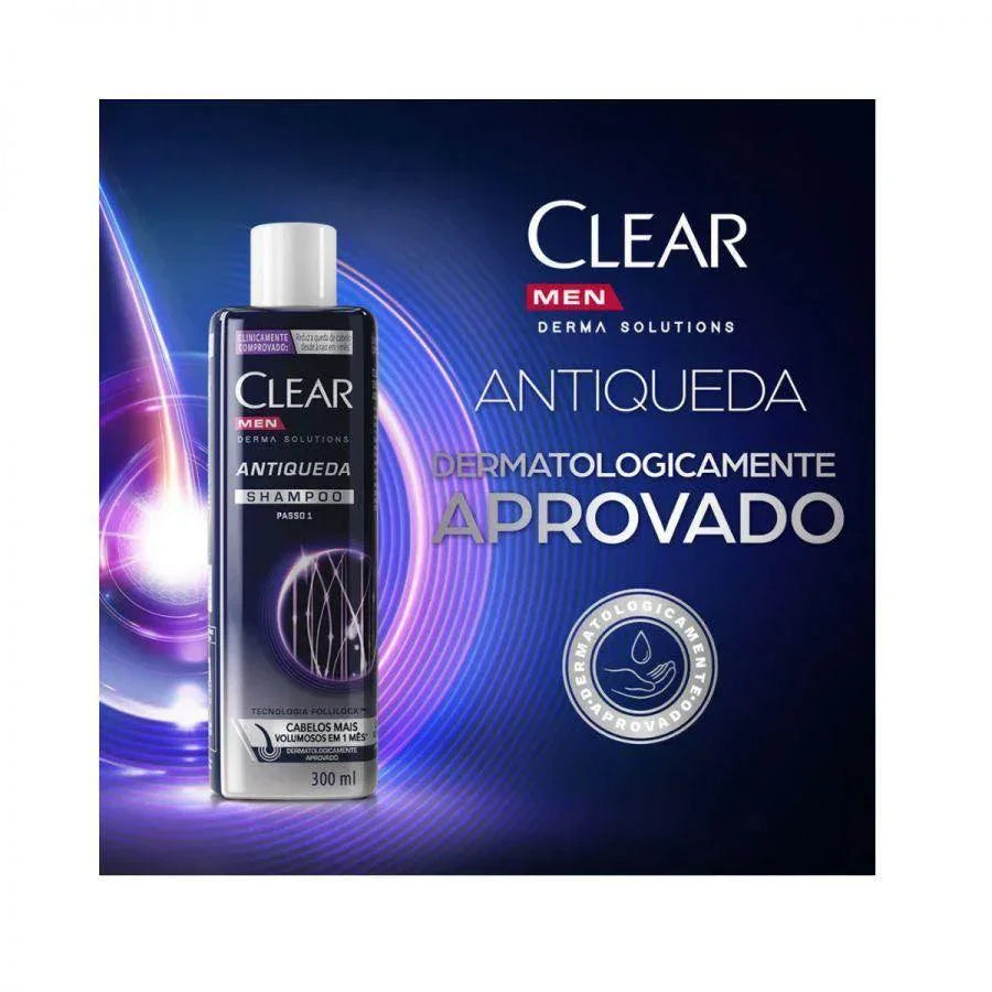 Shampoo Clear Men Antiqueda 300ml - Drogaria Poupa Centro