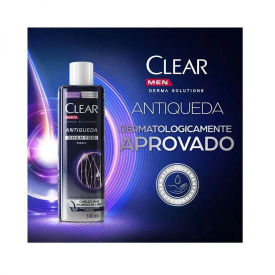 Shampoo Clear Men Antiqueda 300ml - Drogaria Poupa Centro