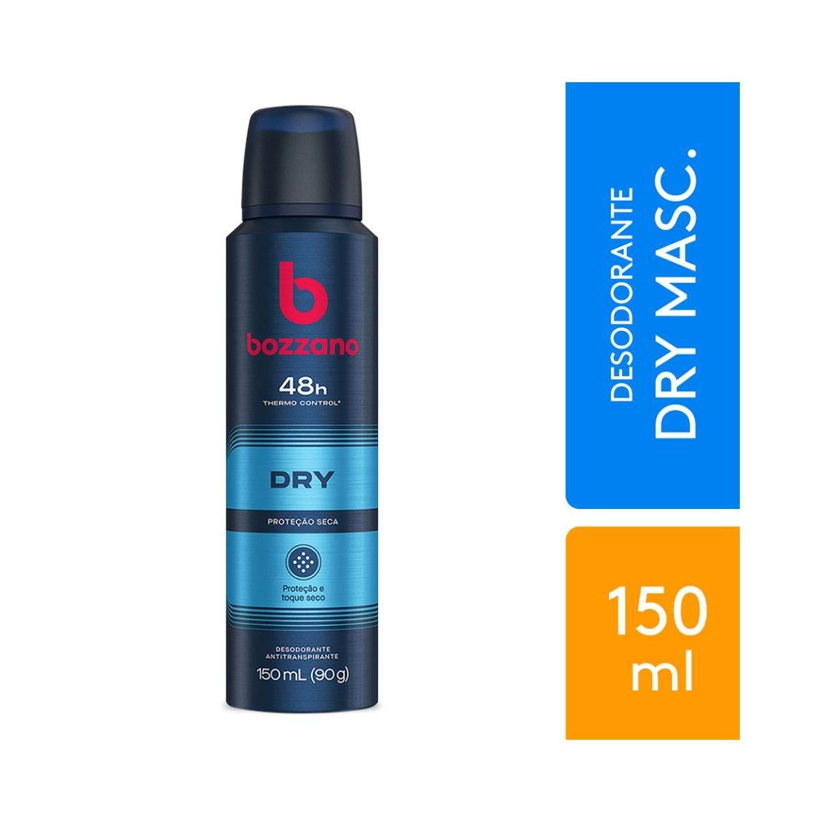 Desodorante Masculino Bozzano dry, aerossol,150mL - Drogaria Poupa Centro