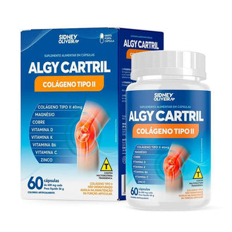 Colágeno Tipo II Algy Cartril MDK 60 Cápsulas - Articulações