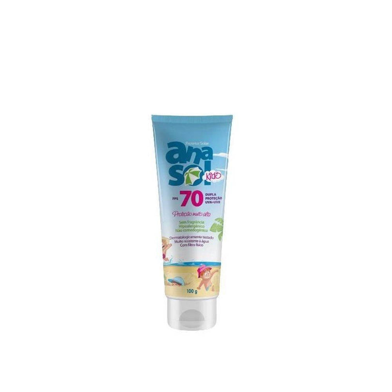 Protetor Solar Kids Anasol Fps 70 Dupla Proteção 100g - Drogaria Poupa Centro