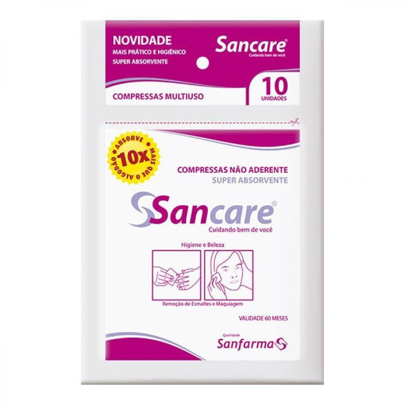 Compressa Sanfarma 10 Unidades - Drogaria Poupa Centro