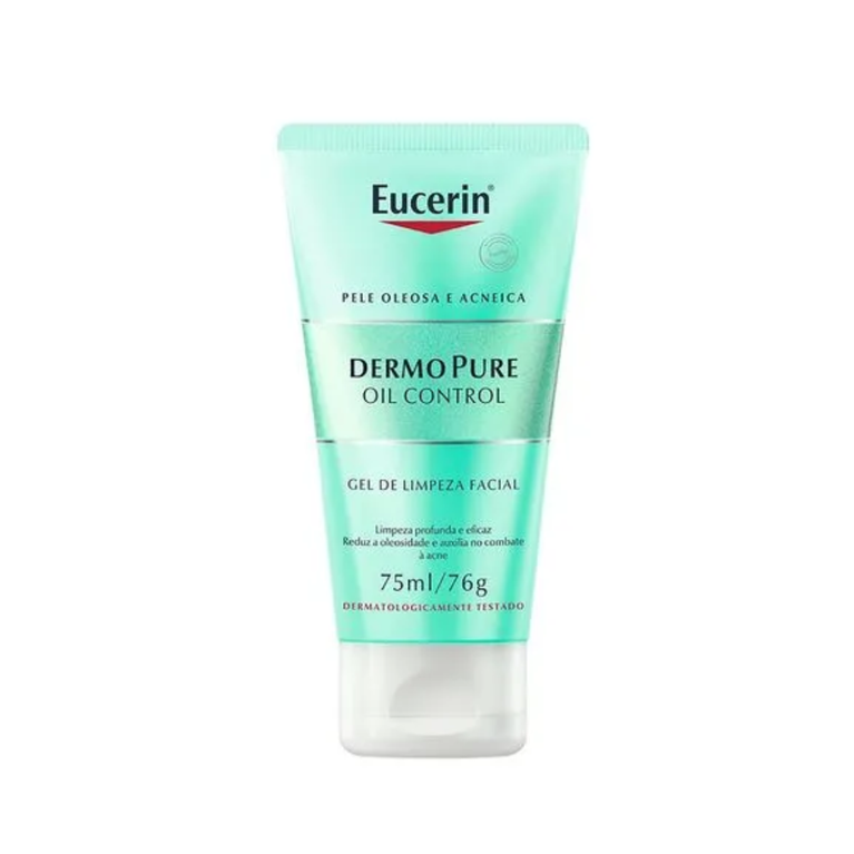 Gel de Limpeza Eucerin DermoPure Oil Control 75ml VALIDADE 31/07/2026