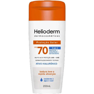 Helioderm Corpo FPS 70 200ML Ácido Hialurônico - Drogaria Poupa Centro