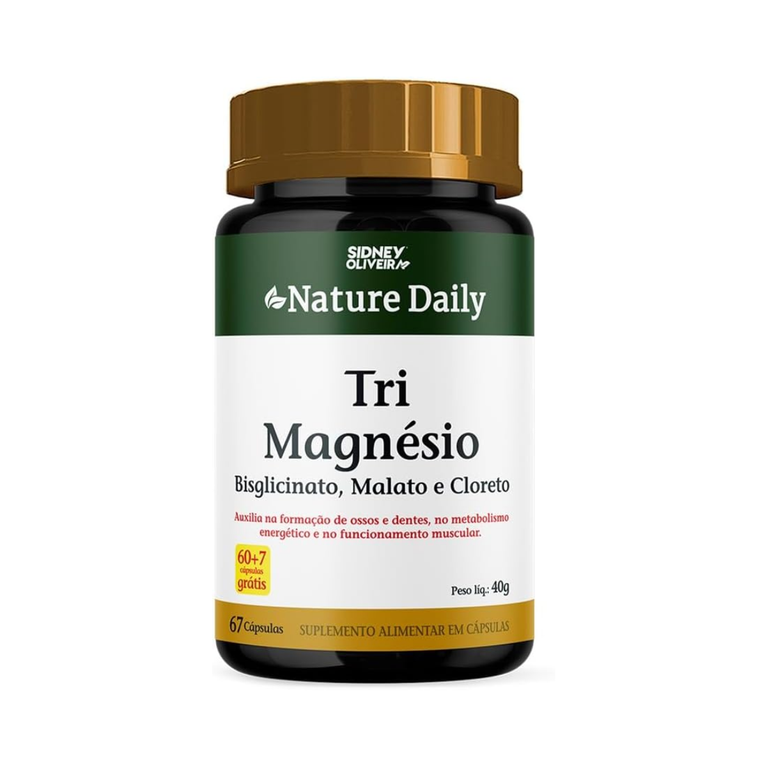 Tri Magnésio Nature Daily 67 cápsulas Sidney Oliveira