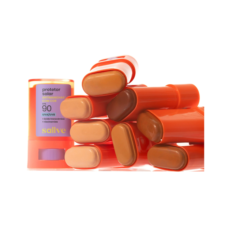 Sallve Protetor Solar Bastão Antimachas FPS 90 Cor 5 - 15g