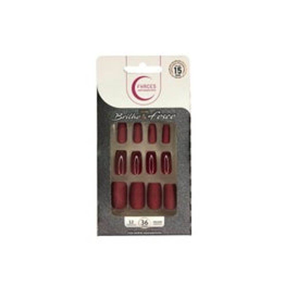 Unhas Fhaces Brilho e Fosco Vinho - 36 Unidades - Drogaria Poupa Centro